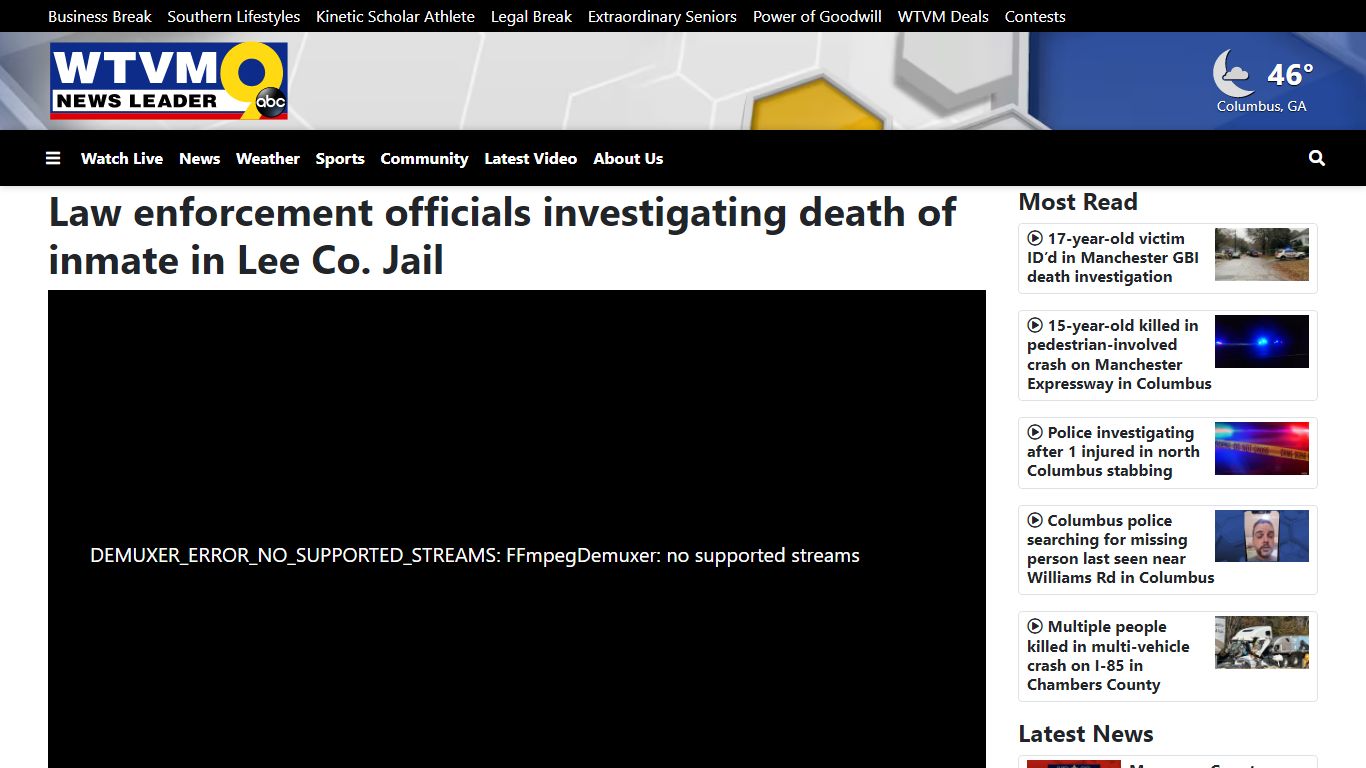 Law enforcement officials investigating death of inmate in Lee Co. Jail